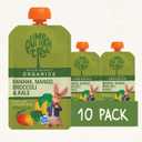 Pumpkin Tree Peter Rabbit Organics, Banana, Mango, and Kale, 4 Squeeze Pouch, Mango, Broccoli & Kale, 4.4 Ounce (Pack of 10)