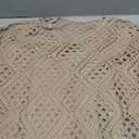 BEAUDRM Women's Crochet Tops 3/4 Sleeve Summer Sweater Cover Up Beach Vacation Outfits