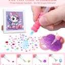 Electric Diamond Art Painting Pen, Epainter Vacuum Diamond Painting Pen Accessories, Wax-Free Precision Adsorption, Strong Suction for 2.5D/5D/AB Drills, Ergonomic Design Adult/Kid Friendly (Pink)