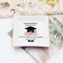 Graduation Gift for Her 2026 – Cap & Flowers Graduate 4" Ceramic Jewelry Dish – Class of 2026 Gift for Daughter, Sister, Friend– High School, College or University Graduate Keepsake Jewelry Tray Gifts