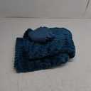 EXQ Home Fleece Throw Blanket for Couch or Bed - 3D Imitation Turtle Shell Jacquard Decorative Blankets - Cozy Soft Lightweight Fuzzy Flannel Blanket Suitable for All Seasons(50"60",Teal)