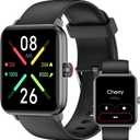 Smart Watch (Answer/Make Call) for Women Men, Fitness Tracker with Heart Rate, Blood Oxygen, Sleep Tracker, IP68 Waterproof Fitness Watch Step Calorie Counter Pedometer Compatible iPhone & Android (Black + Black Frame)