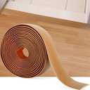 20Ft Floor Transition Strip Self Adhesive Vinyl Cover Floor Strip Flat Divider Transition Strip Wood Grain Design for Laminate Floor Gaps and Doorway Transitions (20Ft x 2 Inch, Light Brown)
