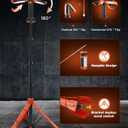 Saker Portable Camping Light with Stand 12000mAh 73.2" Rechargeable Work Light 3200 Lumen Camp Lanterns with Bag for Garage, Outdoor Work, Emergency Power Outages, Fishing LD10 Orange