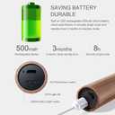 LANDGOO Wooden Motion Sensor Night Lights Magnet Body Sensor Hallway Night Lights Rechargeable Led Light Portable Stairway,Wall Sconce Battery Powered Cabinet Lights (Small, White Ash Wood)