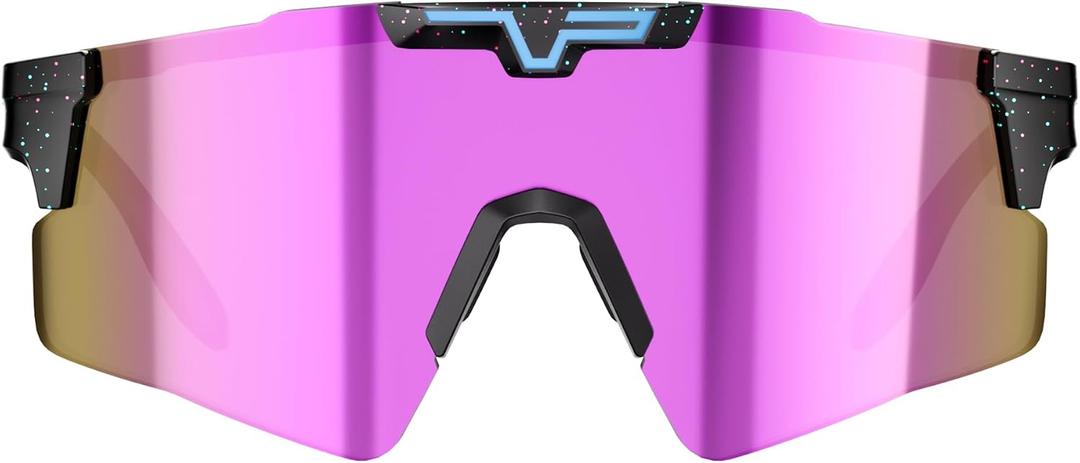 KAPVOE Polarized Sunglasses for Men Women, UV400 Shield Style Sunglasses, Lightweight TR90 Frame, Adjustable Temples