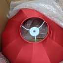 VIHOSE Victorian Scallop Lamp Shade Red 15.75"b × 11"h Fringe Lamp Shade