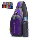 Peicees Chest Crossbody Sling Backpack Bag Travel Bike Gym Daypack for Women Men