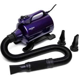 High Velocity Professional Dog Pet Grooming Hair Drying Force Dryer Blower 5.0HP (Super Cyclone) SHD-2600P (Purple)