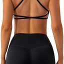 ABOCIW Workout Sets for Women 2 Piece Twist Front Halter Sports Bras High Waist Biker Shorts Exercise Gym Yoga Outfit (Small)
