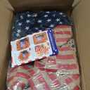 24Inch 4th of July Wreath, Patriotic Burlap Wreath for Front Door,Stripe and Stars Wreaths for USA 250th Anniversary, Memorial Day American Flag Printed Decorations for Outdoor (Flag Wreath)