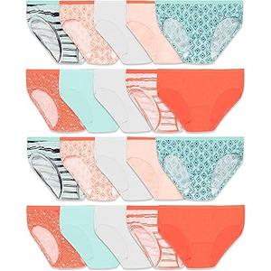 Fruit of the Loom Girl's Cotton Hipster Underwear Hipster Panties
 (8, 20 Pack - Fashion Assorted)