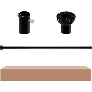 Yaocom 24 Inch Black Ceiling Fan Downrod with Ball Head, Not Threaded Downrod, 1 Inch Diameter, Extension Rod Suitable for a Wide Range of Ceiling Fan