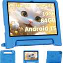 2026 Upgraded Android 15 Tablet, 10inch Kids Tablet, Octa-core CPU, 10GB+64GB+1TB Expand Tablets for Kids with Kids Space, Parental Control, 6000mAh Big Battery, Touchscreen Tablet, Blue