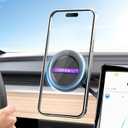 LOXP Upgrade Tesla Phone Mount [Strong Magnetic & Foldable] Car Mount for Tesla Model 3/Y/Juniper, 360 Rotating Tesla Phone Holder Fits for iPhone 17 16 15 Pro Max, Tesla Accessories