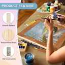 MECCANIXITY 2 Pack Wood Canvas Boards, 8x20 Inch Art Canvases Square Unfinished Wood Panel for Painting, Crafts, DIY Projects, Pouring Art