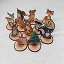 12Pcs Woodland Animals Table Centerpieces, Woodland Baby Shower Decorations, Forest Wild Animal Cutout Shapes for Creatures Baby Shower Table Decorations, Wood