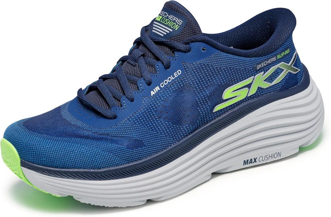 Skechers Men's Hands Free Slip-ins Max Cushioning Endeavour-Exciton Sneaker (11, Navy)