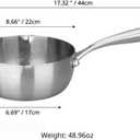 Titanium Sauce Pan with Lid,Non-Stick,2.5QT Titanium Pot, for All Stovetops, 2.5 Quarts