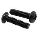 MewuDecor 1/4-20 x 1-1/4"  Pan Head Machine Screws, Full Thread, 304 Stainless Steel 18-8, Black Oxide, 25 PCS