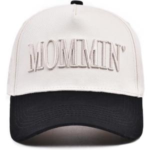 Funny Mommin Hat for Women, Mama Too Busy to Care Truck Hat Gifts Adjustable Washed Cotton Embroidered Mom Baseball Cap (One Size)