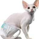 Disposable Cat Diapers, 40 Count Perfect for Both Male and Female Cats, for Elderly, Incontinent, or Post-Surgery Cats and Dog Leak-Proof, Super Absorbent & Hypoallergenic Pet Diapers, Small