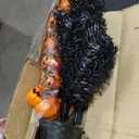 Sunnyglade 21.6 30 LED Halloween Black Spooky Tree Glittered with Purple Lights & 12 Pumpkin Decorations,Battery Powered for Halloween Indoor Tabletop Decoration