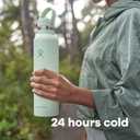 Hydro Flask Water Bottle - Insulated Stainless Steel - Straw Lid, Non Spill, Leakproof 24 Oz Trillium Pink