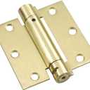 Richelieu Hardware 5821BR Onward Full Mortise Adjustable Spring Hinge, 3-1/2 in (88.9 mm), Brass