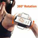 Running Armband Phone Holder 360Rotatable for iPhone 17/16/15/14/13 Pro Max Plus Samsung Galaxy S25/S24/S23 with Card Pocket for Gym Workout Exercising Hiking Cycling Walking Jogging