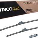 TRICO Gold (18-2420) 24 & 20 Inch Pack of 2 Automotive Replacement Windshield Wiper Blades for My Car Super Premium All Weather Beam Blade for Select Vehicle Models