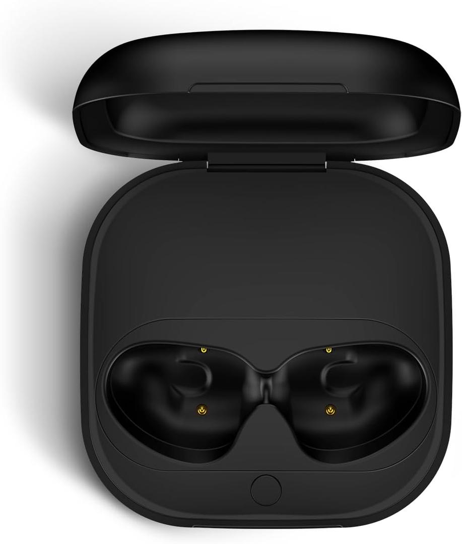 Jinstyles Wireless Charging Case Compatible for Beats Fit Pro, Portable Charger Case Replacement with Bluetooth Pairing Sync Button, 700mAh Built-in Battery (Not Included Earbuds) (Black)