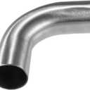 X AUTOHAUX 1 Pcs OD 1.5 Inch 90 Degree Mandrel Bend Elbow SS304 Stainless Steel Bend Tube Exhaust Elbow Pipe for Car Modified Exhaust System Piping Silver Tone