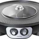 Food Party Hot Pot with Grill 2 in 1 Electric Smokeless Grill and Hotpot Pot Combo Korean BBQ Grill 110V 1700W