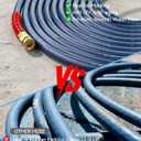 50FT Pressure Washer Hose Non Marking 4800PSI, 3/8'' Upgraded 4-Layer Structure Power Washing Hose Steel Wire Braided, No Kink Commercial Cleaning