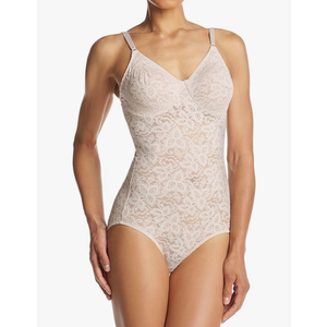 Bali womens Lace Body Shaper, Lace 'N Smooth Firm-control Shapewear, Built-in Underwire Bra 40 D