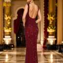 Womens Sparkly Sequin Prom Dress for Women 2026 Bachelorette & Birthday Party,Homecoming Dancing,Evening Cocktail (Red, M)