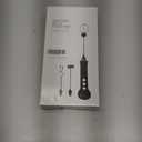 Rechargeable Milk Frother Handheld with 3 Detachable Stainless Steel Whisks, 3 Speed Adjustable Electric Whisk Foam Maker, Handheld Drink Mixer, Frother Wand for Coffee, with Storage and Charging Base, Black