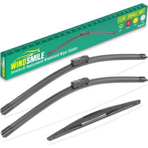 26" 17" 12" Windshield Wiper Blades Replacement for Honda HRV HR-V 2023 2024 2025 Premium All Weather Front Rear Wipers Set - OEM Quality (Pack of 3)
