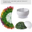 HyeFlora Artificial Faux Hanging Plants Flowers Basket for Outdoor Outside Spring Summer Decoration, Fake Silk UV Sun Resistant Realistic Colorful Daisy for Porch Patio Balcony Home