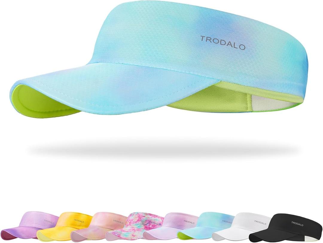 Kids Sun Visor Hats for Girls Boys, Lightweight Cooling Stretchy Visor, Packable Sports Hat for Running, Tennis, Golf