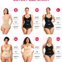 Gotoly Shapewear for Women Tummy Control Bodysuit Faja Body Shaper Waist Trainer V Neck Body Suit with Built in Bra L