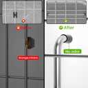 Sink Protector Grid 26-1/16" x 14-1/16", Centered Drain with Corner Radius 3-1/2", 304 Stainless Steel Material Sink Grid - Centered Drain