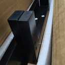 ChooChoo Black End Table for Small Spaces, Narrow Side Table, Night Stand with Storage Shelf for Living Room and Bedroom, 11.81 x 23.62 x 23.62 inches
