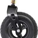 8 Inch Wheelchair Front Caster Wheel with Fork 120kg Capacity PU PVC Alloy Steel Solid Anti Slip Shock Absorbing Universal Fit for Wheelchairs Mobility Equipment