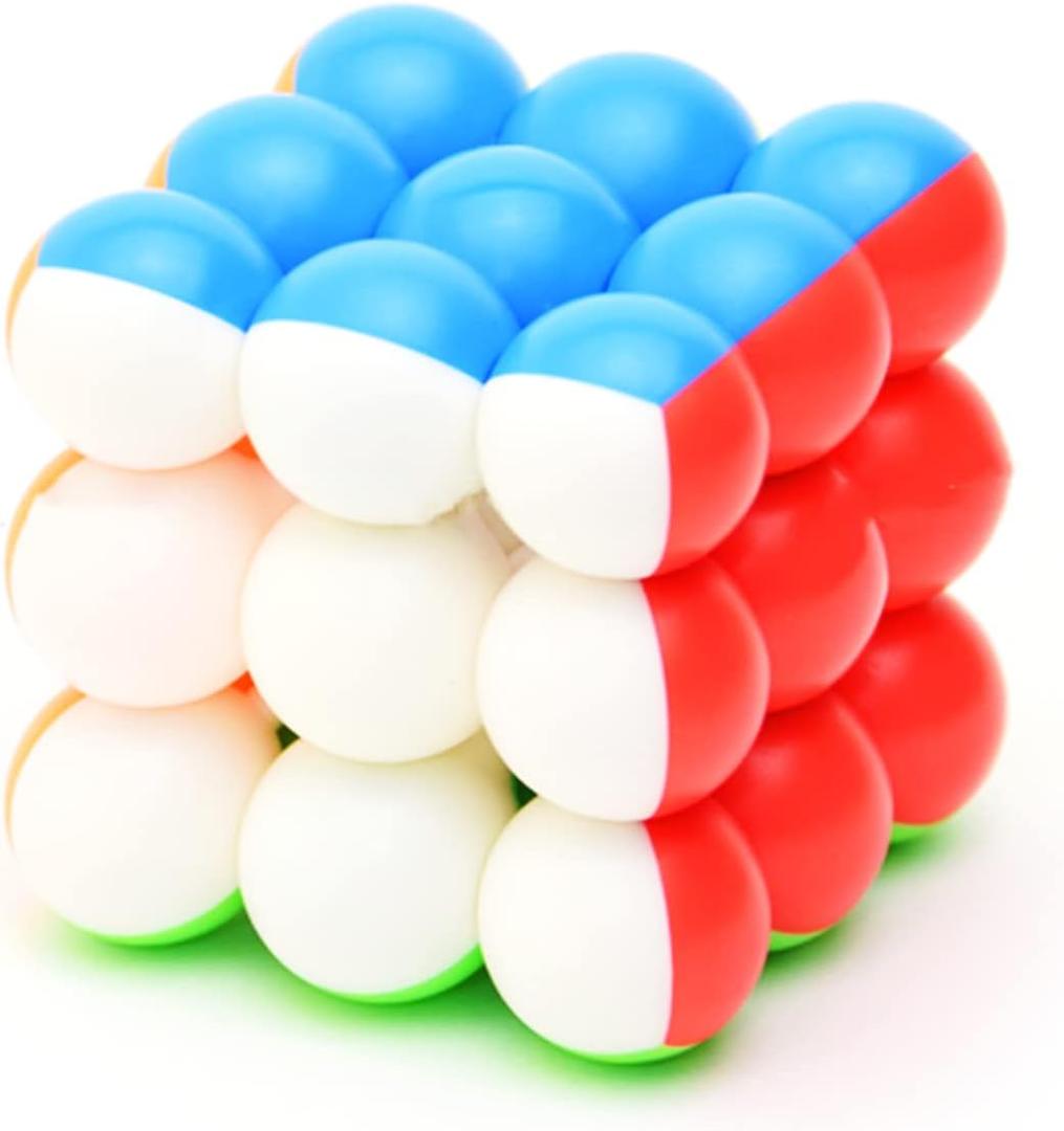 CuberSpeed YJ 3x3 Ball Cube Bead 3x3x3 Stickerless Magic Cube Puzzle