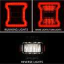 LED Tail Lights Fit For 2007-2018 Wrangler JK JKU, Tunnel Shaped Design, Running, Brake, Turn Signal, Reverse Light Smoked Lens