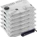 Vacuum Storage Bags 6 Jumbo, Space Saver Bags with Travel Hand Pump, Compression Airtight Sealer Bags for Clothes, Bedding, Pillows, Comforters, Blankets