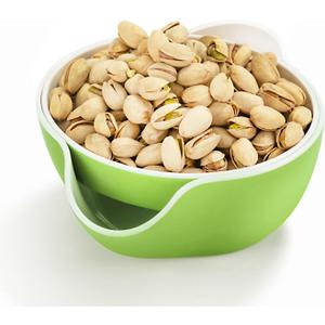 LivLab Mker Snack bowls for adults, Pistachios bowl with shell storage, Nut bowl sunflower seed spit cup, can berry serving dish, Green