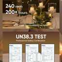 Homemory 24Pcs Flickering Flameless Candle Battery Operated, 200+Hours Fake Electric LED Tea Lights for Votive, Centerpiece Table Decorations, Wedding, Aniversary, Halloween, Christmas (Warm White Glow  White Body)